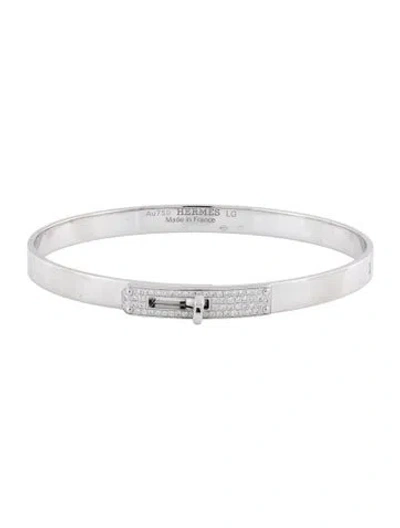 Pre-owned Hermes 18k Diamond Kelly Bangle Bracelet In Multi