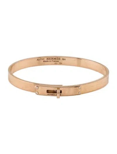 Pre-owned Hermes 18k Diamond Kelly Bracelet, Small Model, 6" In Multi