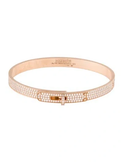 Pre-owned Hermes 18k Diamond Kelly Bracelet, Small Model, 6" In Multi