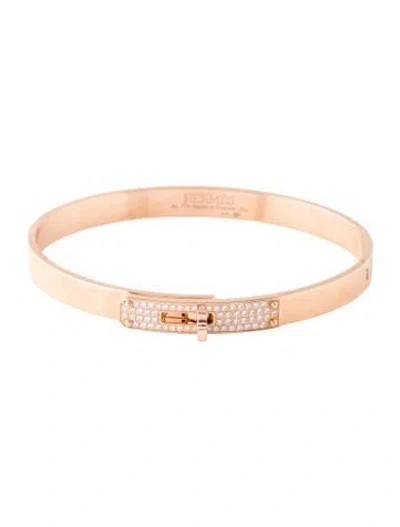 Pre-owned Hermes 18k Diamond Kelly Bracelet, Small Model, 6.25" In Multi
