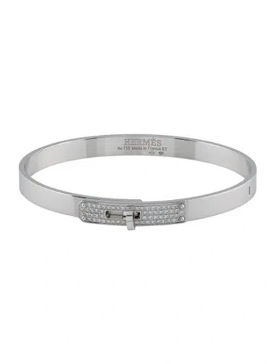 Pre-owned Hermes 18k Diamond Kelly Bracelet, Small Model, 6.25" In Multi