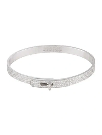 Pre-owned Hermes 18k Diamond Kelly Bracelet, Small Model, 6.5" In Multi