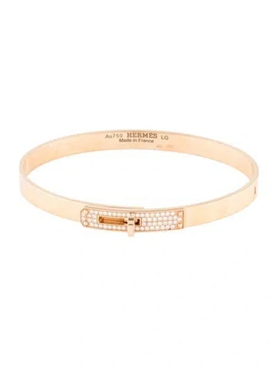 Pre-owned Hermes 18k Diamond Kelly Bracelet, Small Model, 6.75" In Multi