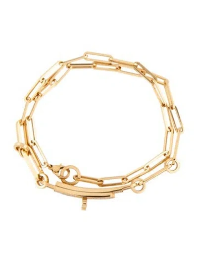 Pre-owned Hermes 18k Diamond Kelly Chaine Double Bracelet, Small Model, Convertible Choker In Multi
