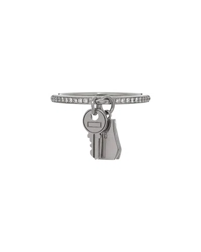 Pre-owned Hermes Hermès 18k Diamond Kelly Clochette Ring 52 6 (authentic Pre-loved)