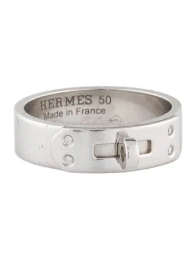 Pre-owned Hermes 18k Diamond Kelly Ring, Small Model In Multi