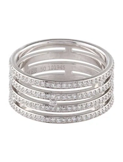 Pre-owned Hermes 18k Diamond Large Ariane Ring In Multi