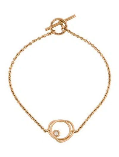 Pre-owned Hermes 18k Diamond Vertige Coeur Station Bracelet, Very Small Model, 6.25" In Multi