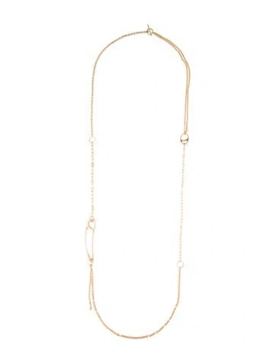 Pre-owned Hermes 18k Diamond Very Large Chaine D'ancre Punk Necklace, 38" In Multi