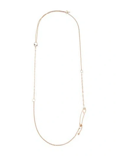 Pre-owned Hermes 18k Diamond Very Large Chaîne D'ancre Punk Necklace, 38" In Multi