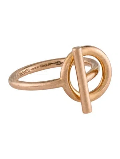 Pre-owned Hermes 18k Echappee Ring In Multi