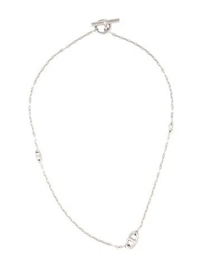 Pre-owned Hermes 18k Farandole Station Necklace, 16.25" In Multicolor