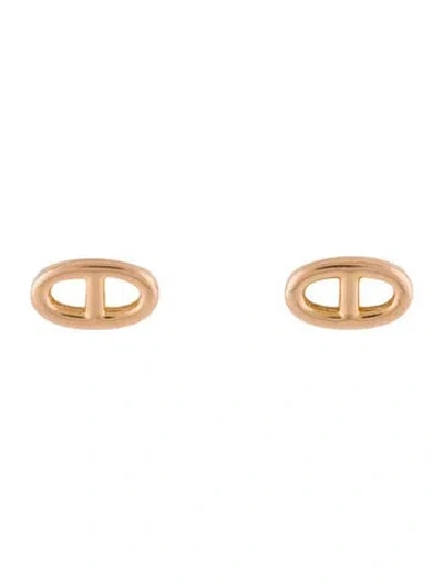 Pre-owned Hermes 18k Farandole Stud Earrings In Multi