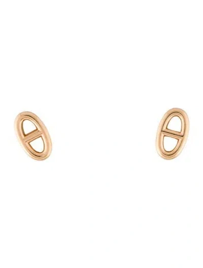 Pre-owned Hermes 18k Farandole Stud Earrings In Multi