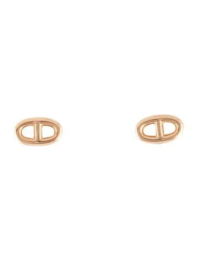 Pre-owned Hermes 18k Farandole Stud Earrings In Multi