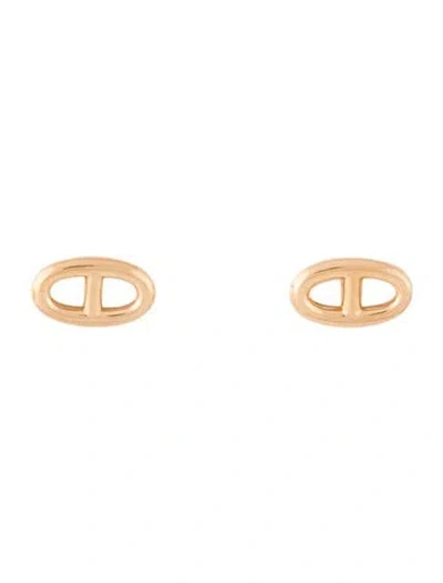 Pre-owned Hermes 18k Farandole Stud Earrings, Very Small Model In Multi