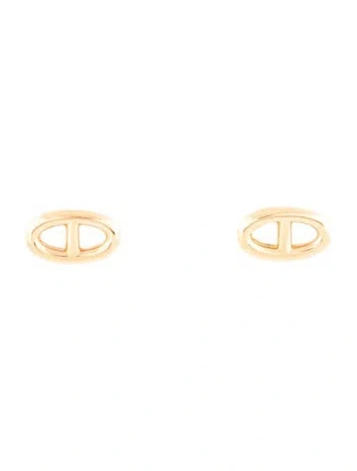 Pre-owned Hermes 18k Farandole Stud Earrings, Very Small Model In Multicolor