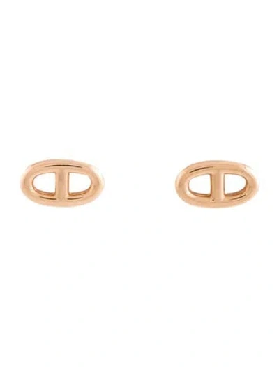 Pre-owned Hermes 18k Farandole Stud Earrings, Very Small Model In Multicolor