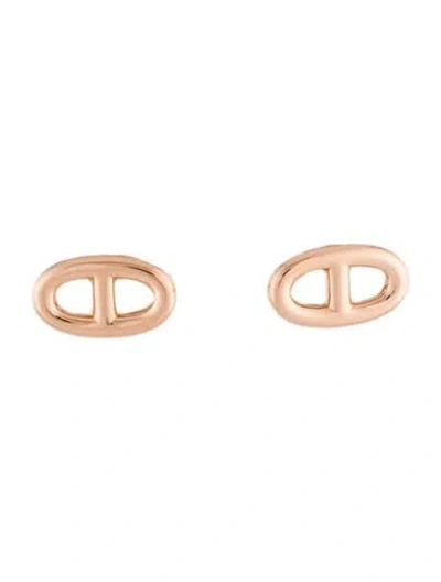 Pre-owned Hermes 18k Farandole Very Small Model Stud Earrings In Multi