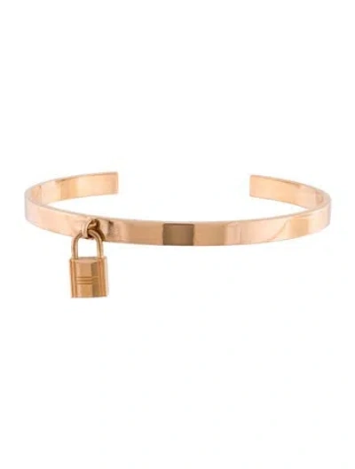 Pre-owned Hermes 18k Kelly Cadenas Cuff Bracelet, Small Model, 6.5" In Multi