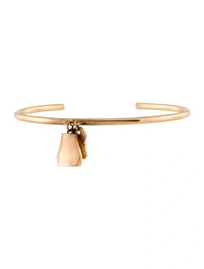 Pre-owned Hermes 18k Kelly Clochette Bracelet, 6.5" In Multi