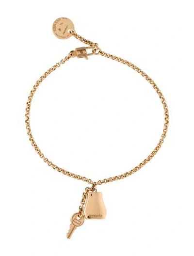 Pre-owned Hermes 18k Kelly Clochette Bracelet, Small Model, 6.75" In Multi