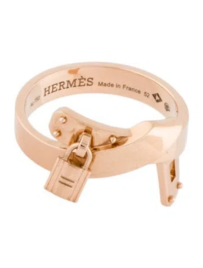 Pre-owned Hermes 18k Kelly Gavroche Ring In Multi