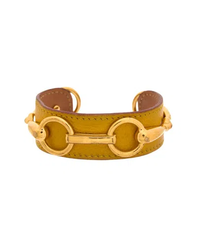 Hermes Hermès 18k Leather Bracelet (authentic ) In Brown