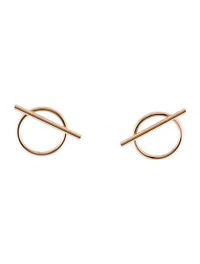 Pre-owned Hermes 18k Medium Echappee Earrings In Multi