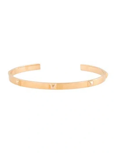 Pre-owned Hermes 18k Mini Clous Cuff, 6.5" In Multicolor