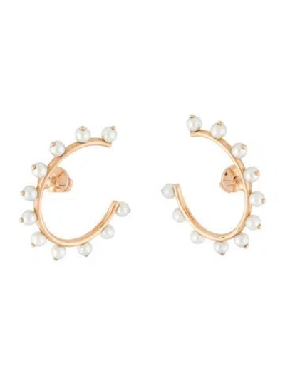 Pre-owned Hermes 18k Pearl Chandra Earring In Multi