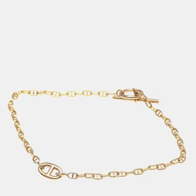 Pre-owned Hermes 18k Pink Gold Chaine D'ancre Farandole Bracelet