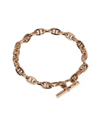 Pre-owned Hermes Hermès 18k Rose Gold Chaine D'ancre Bracelet (authentic Pre-loved)