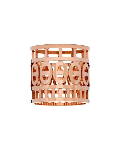 Pre-owned Hermes Hermès 18k Rose Gold Chaine D'ancre Ring (authentic )