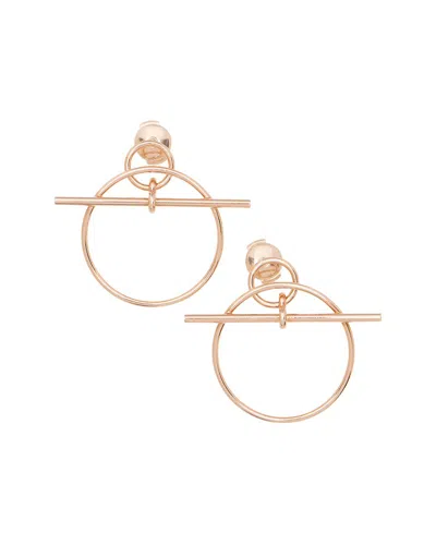 Pre-owned Hermes Hermès 18k Rose Gold Small Loop Earrings (authentic Pre-loved)