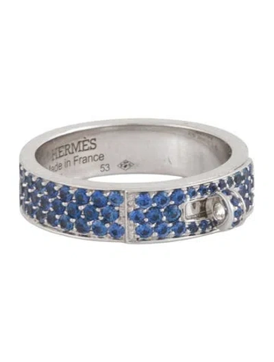 Pre-owned Hermes 18k Sapphire Kelly Ring In Multi