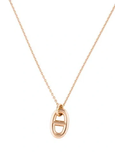 Pre-owned Hermes 18k Small Farandole Pendant Necklace, 16.25" In Multi