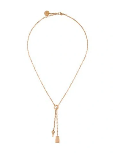 Pre-owned Hermes 18k Small Kelly Clochette Necklace, 16.5" In Multi