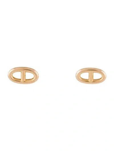 Pre-owned Hermes 18k Very Small Farandole Stud Earrings In Multi