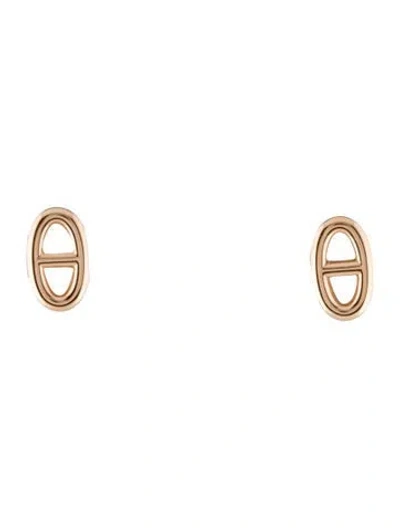 Pre-owned Hermes 18k Very Small Farandole Stud Earrings In Multi