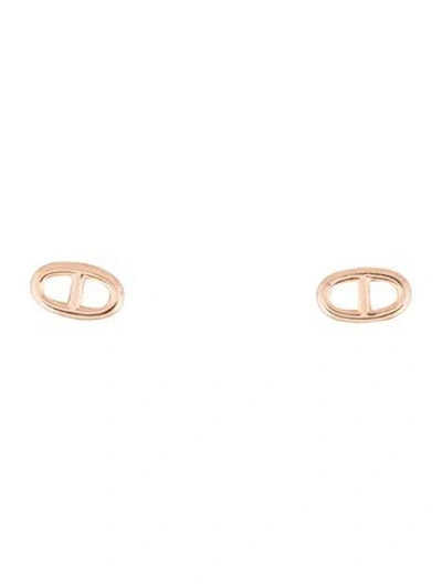 Pre-owned Hermes 18k Very Small Farandole Stud Earrings In Multi