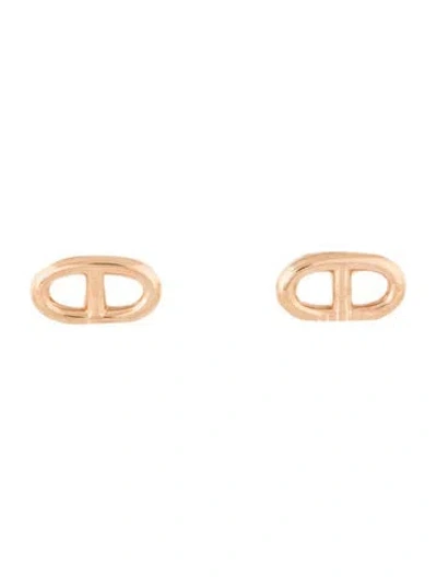 Pre-owned Hermes 18k Very Small Farandole Stud Earrings In Multi