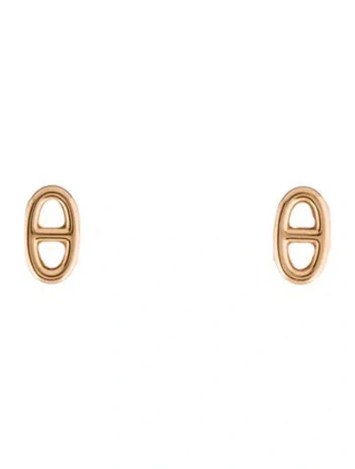 Pre-owned Hermes 18k Very Small Farandole Stud Earrings In Multi
