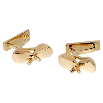 Pre-owned Hermes 18k Yellow Gold Golf Club Cufflinks