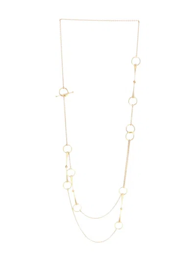 Pre-owned Hermes 18kt Rose Gold Filet D'or Necklace