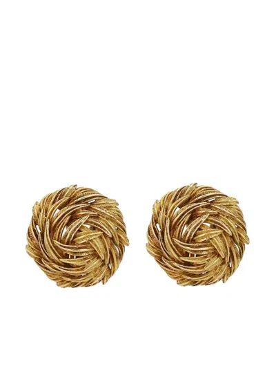 Pre-owned Hermes 18kt Yellow Gold Clip-on Earrings