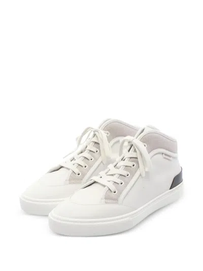 Pre-owned Hermes 1910s Enjoy High-top Sneakers In White