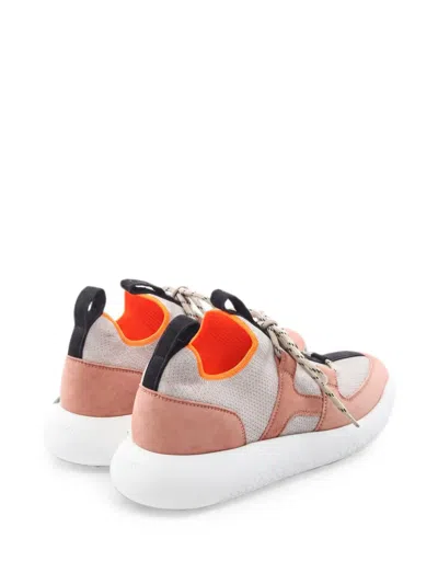 Pre-owned Hermes 1910s Knit Sneakers In Neutral