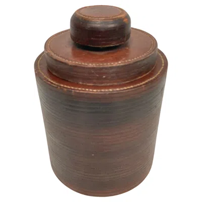 Pre-owned Hermes 1950's Stitched Leather Boxe By Paul Dupré-lafon For Hermès In Brown