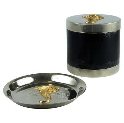 Pre-owned Hermes 1950s Hermès Smoking Set In Black
